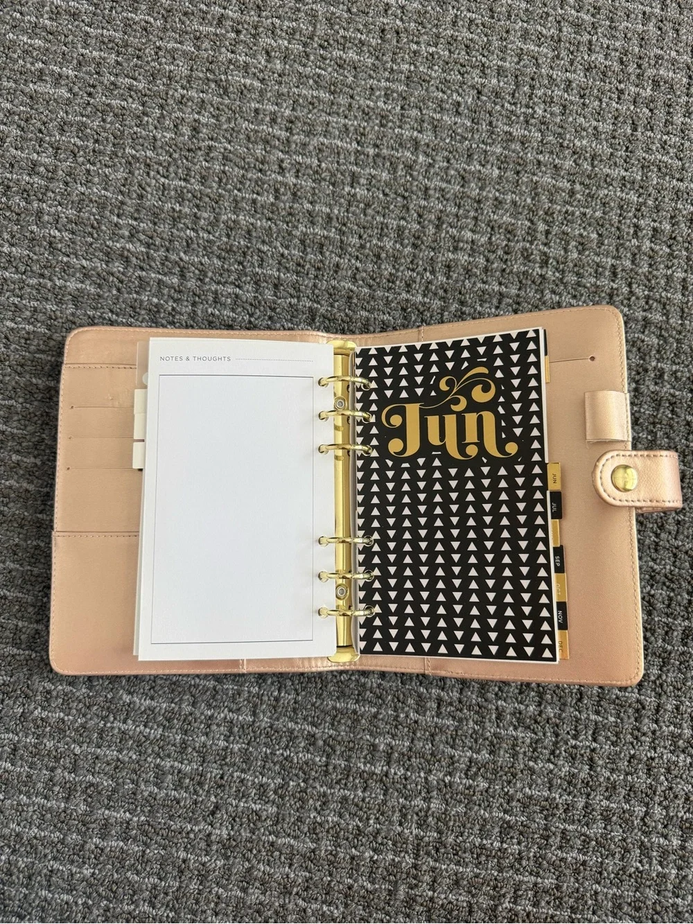 Rose Gold Planner with Gold Hardware